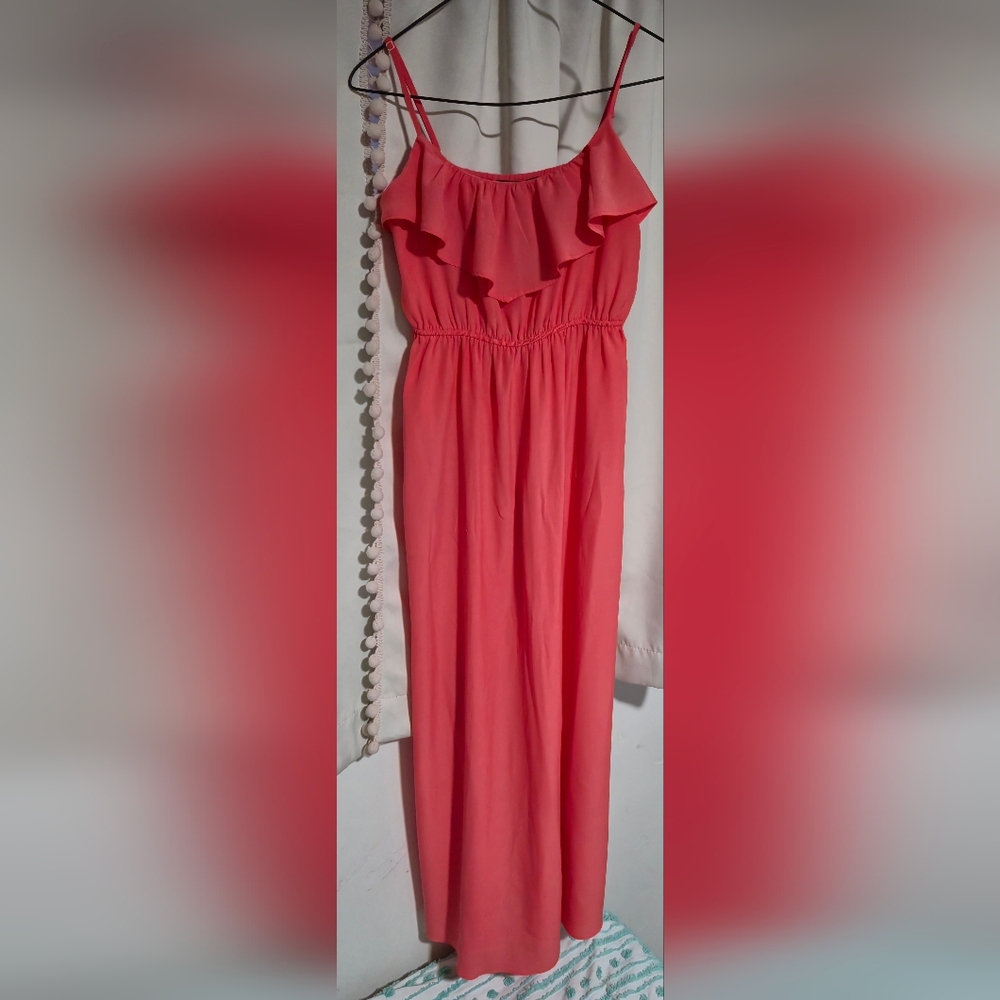 Forever 21 Vibrant Coral A-Line Skirt